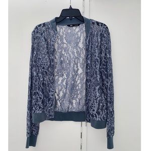 Blue Lace Zip-Up